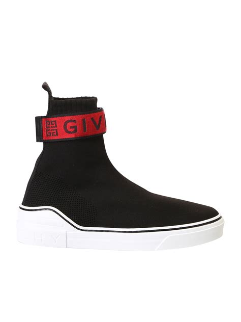 givenchy grosgrain-trimmed stretch-knit high-top sneakers|givenchy shoes for men.